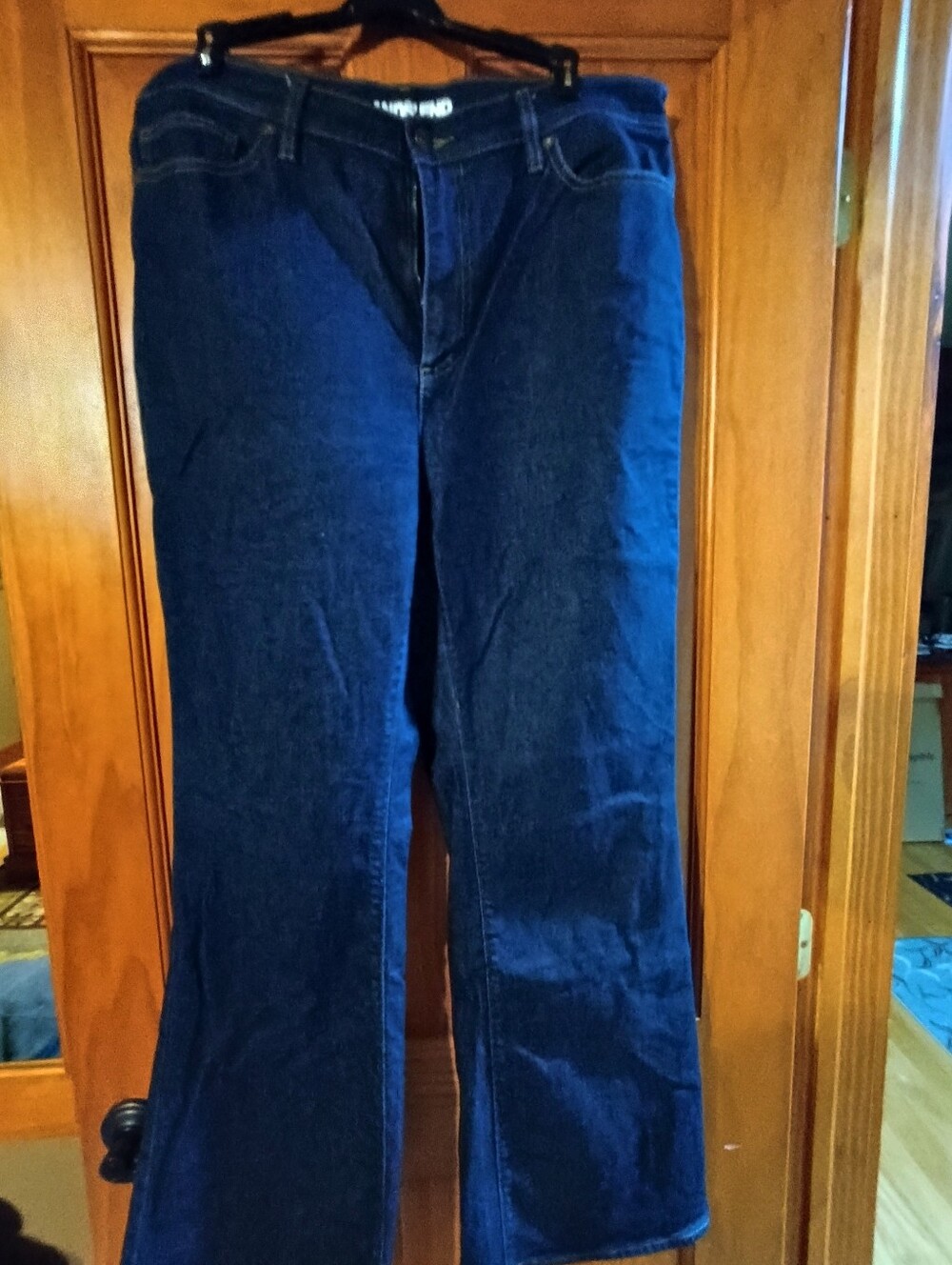 Lands' End Women's Dark Blue Boot-Leg Jeans